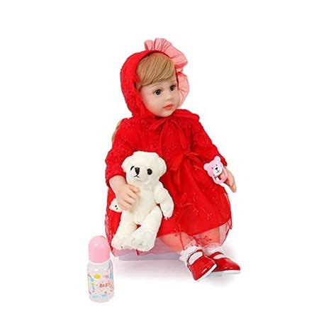 24 Pouces 60Cm Belle Blonde Yeux Bleus Fille Reborn Bébé Poupées En
