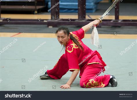 Modena, Italy - February 02: Students Form Beijing Sports University, Perform Wushu Kung Fu ...