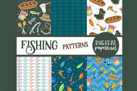 Gone Fishing Patterns Graphic By Dipa Graphics Creative Fabrica