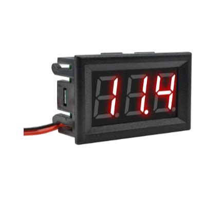 Jual 2 Kabel 0.56 Voltmeter 4.5 - 30 Volt LED Digital Voltmeter Meteran