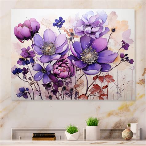 Winston Porter Purple Fauvism Abstract Botanical Rhapsody Abstract