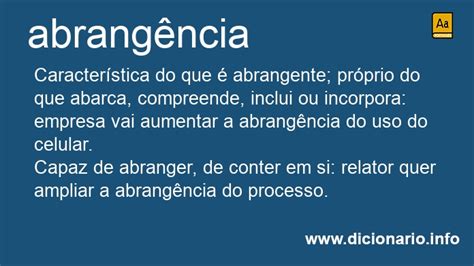 O Que É Abrangência - Significado de Abrangência