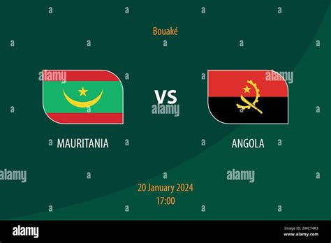 Mauritania Vs Angola Football Scoreboard Broadcast Template For Soccer