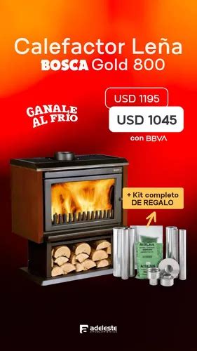 Calefactor Gold 800 Doble Combustión Pot 13 Kw Cuotas sin interés