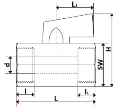 Кран шаровой мини Stout 3/4" НР/ВР муфта/резьба SVB-0022-000020 ...