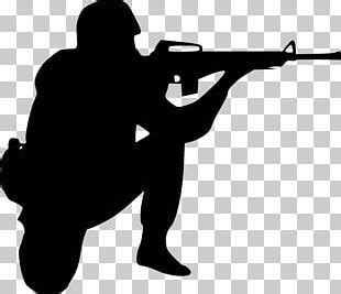 Silhouette Soldier Paratrooper PNG - Free Download