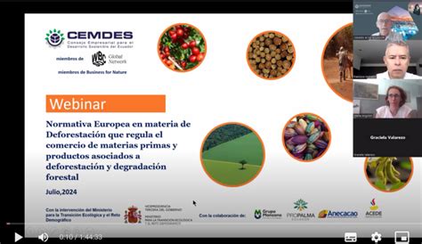 Con éxito se realizó webinar Normativa en materia de deforestación