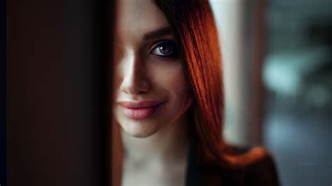 Wallpaper Women Face Ivan Gorokhov Portrait Smiling Depth Of