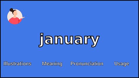 JANUARY - Meaning and Pronunciation - YouTube