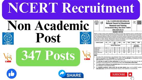 Ncert Recruitment Apply Online For Non Academic Posts