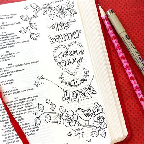 Bible Journaling Using Color Your Own Bookmarks As Tracers Bible