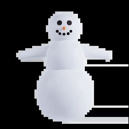 Snowman Cute Pose 3D Illustration download in PNG, OBJ or Blend format