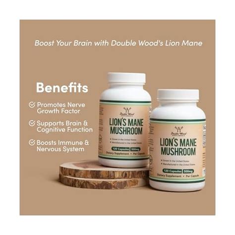 Organic Lions Mane Supplement Grown In The Usa Two Month Supply