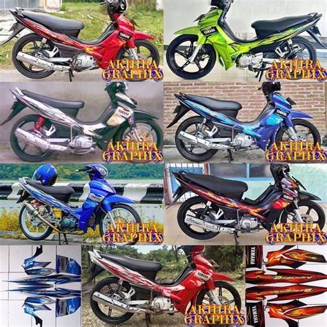 Jual Stiker Striping Jupiter Z Burhan Tahun Lis Polet Motor