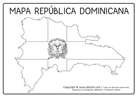 Mapa De República Dominicana Con Bandera Dibuhit