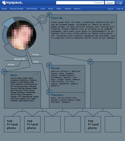 Myspace Profile Template