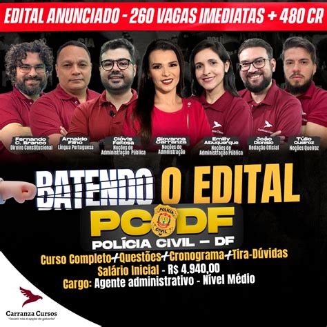 Pcdf Batendo O Edital Agente Administrativo