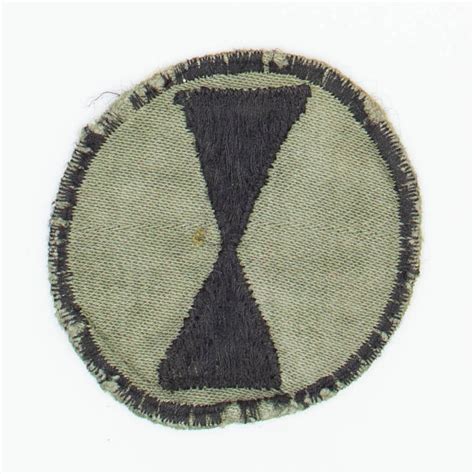 60s Vintage Us Army Asian Made 7th Infantry Division Patch Omega