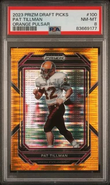 Prizm Draft Picks Pat Tillman Pulsar Orange Psa Eur