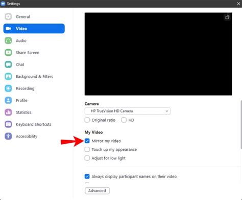 Easy Steps to Mirror My Video on Zoom?