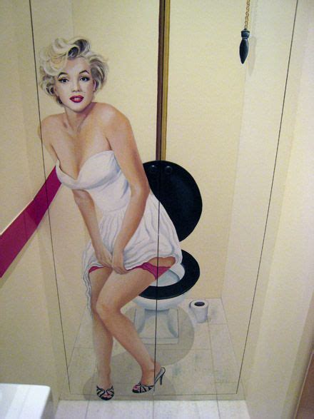 Marilyn Monroe Mural Painted In A Downstairs Toilet Downstairs Toilet