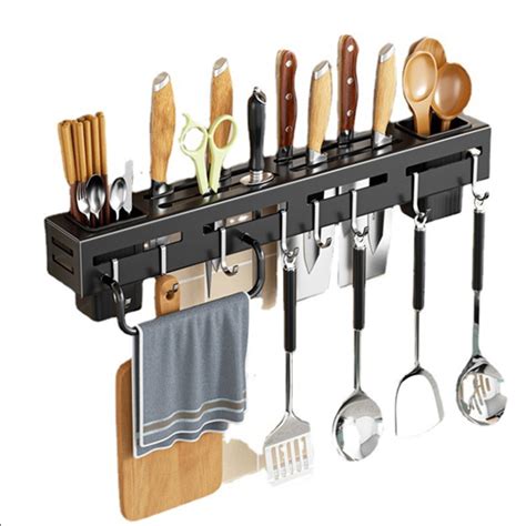 Kitchen Pro Wall Rack Black 60cm | Cebu Home and Builders Centre