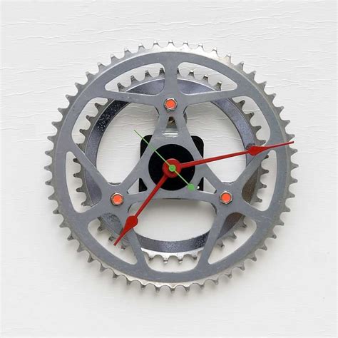 Clock Made From A Recycled Bike Chain Ring By Pixelthis On Etsy