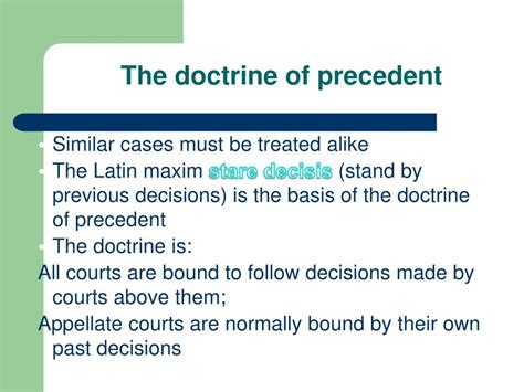 Ppt The Doctrine Of Precedent Powerpoint Presentation Free Download