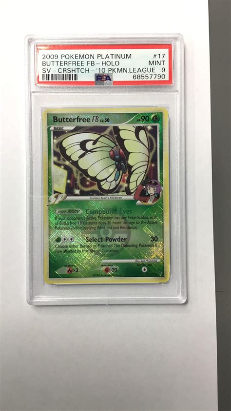 2009 Pokemon Platinum Supreme Victors 17 Butterfree Fb Holo Crosshatch