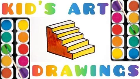 DIY How To Draw And Paint Stairs Rainbow Satisfying Painting For