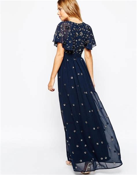 Frock And Frill Frock And Frill Wrap Front Embellished Maxi Dress