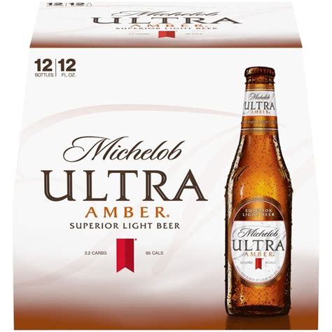 Michelob Ultra Amber Light Beer Bottles 12 Fl Oz Instacart