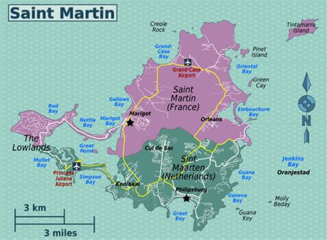 Political map of St. Maarten. St. Maarten political map | Vidiani.com ...