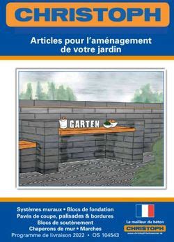 CHRISTOPH Articles pour l aménagement de votre jardin Christoph