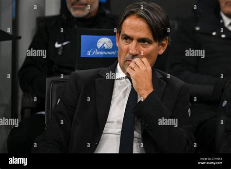 Milan Italy 29th Oct 2023 Coach Simone Inzaghi Of Fc Inter The