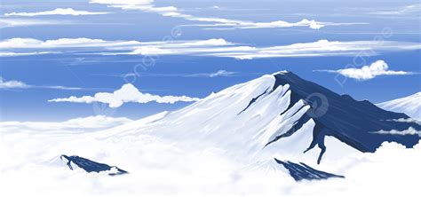 Fondo Paisaje De Monta As Nevadas Y Nubes En El Cielo Fondo Vector