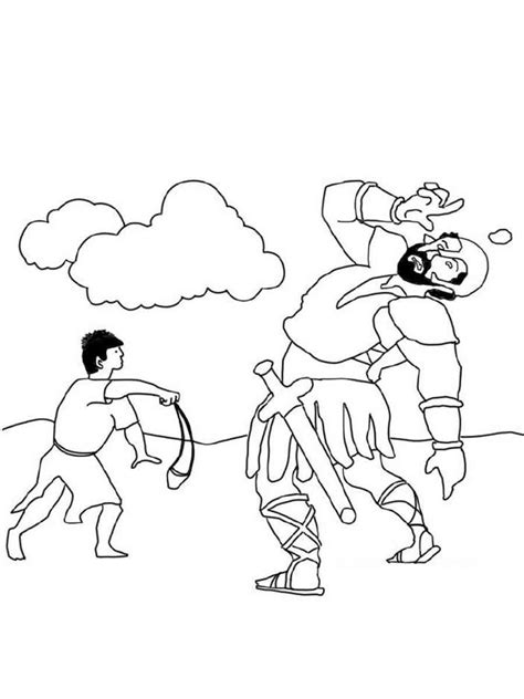 David And Goliath Coloring Pages Free Printable