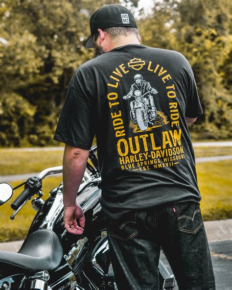 Outlaw Arch T Shirt-Black – Outlaw Harley-Davidson