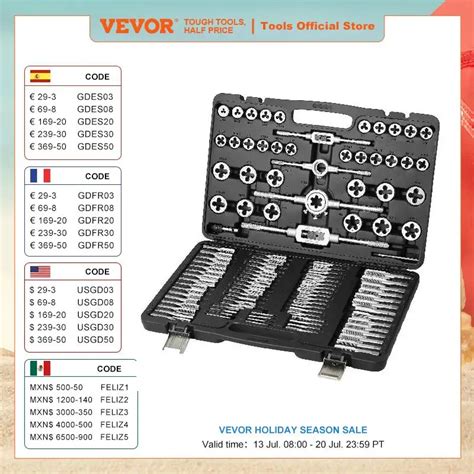 Vevor Coffret Tarauds Et Fili Res Kit Taraudage Filetage M Trique