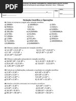 10 Exercicios de Notacao Cientifica para 8o Ano Com Gabarito | PDF