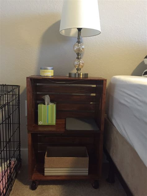 DIY Wood Crate Night Stands