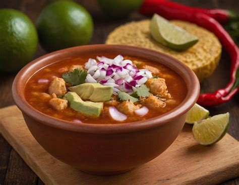 La Sopa De Pozole Es Una Cocina Tradicional Mexicana Foto Premium