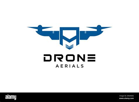 Letter A Drone Logo Design Template Photography Drone Icon Vector