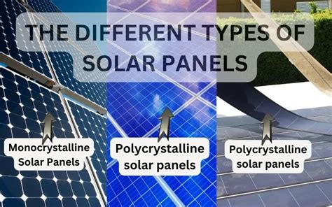 THE DIFFERENT TYPES OF SOLAR PANELS