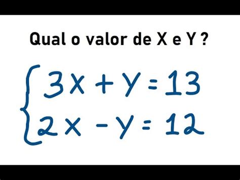 Sistema 2x2 Método da Substituição de equações YouTube