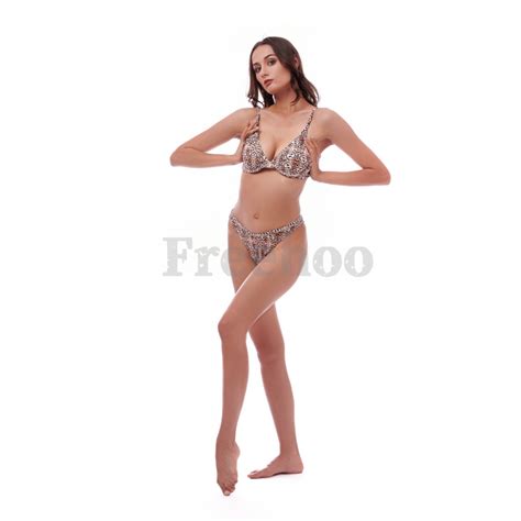 China Mature Women Classic Leopard Print Sexy Bikini Set China Sport