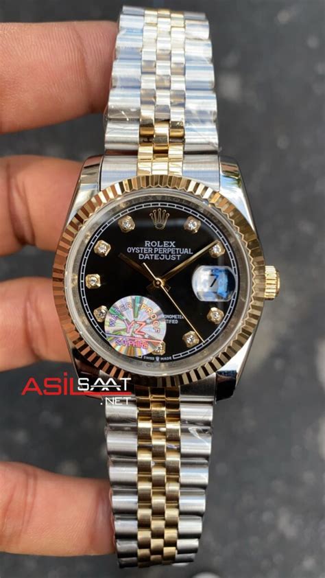 Rolex Datejust Jubilee Mm Ta L Siyah Kadran Bayan Saati Dial