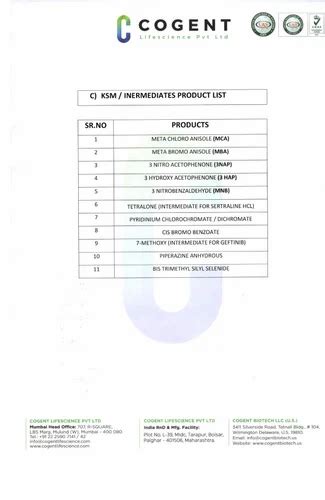 Meta Chloro Anisole Grade Standard Reagent Grade At Rs 450 Kg In Mumbai