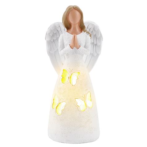 Buy Prayer Angel, Guardian Angel Figurine Candle Holder, W/Flickering ...