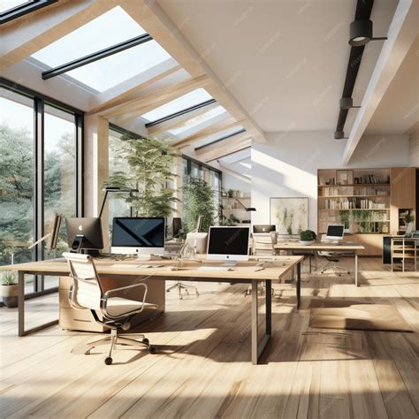 Premium AI Image | Office Space With an Abundance of Natural Light